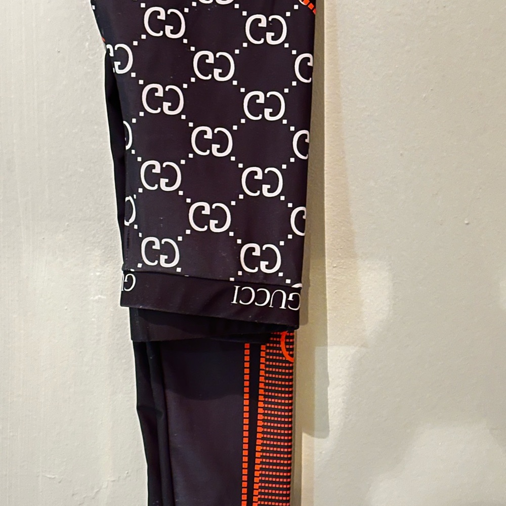 Gucci Black and Orange Zip-Up Jacket